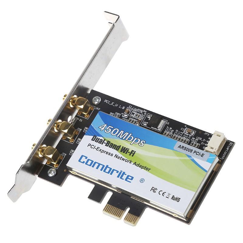 Card mạng PCI-E 2.4G + 5G Wifi 300 / 450m cho Intel Chuyên Dụng