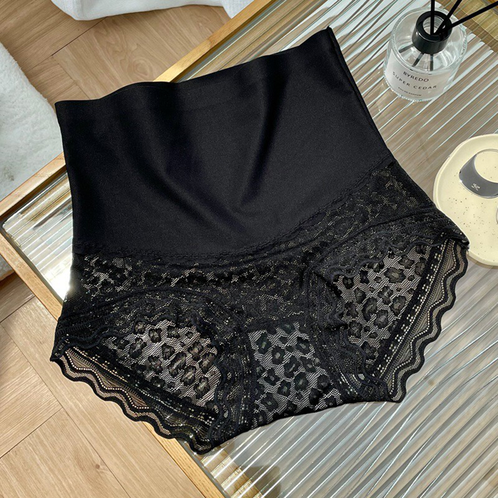 Quần lót nữ cạp cao gen bụng thun lạnh cao cấp viền ren mềm đũng 2 lớp kháng khuẩn,co giãn 4 chiều|Quần gen bụng cạp cao