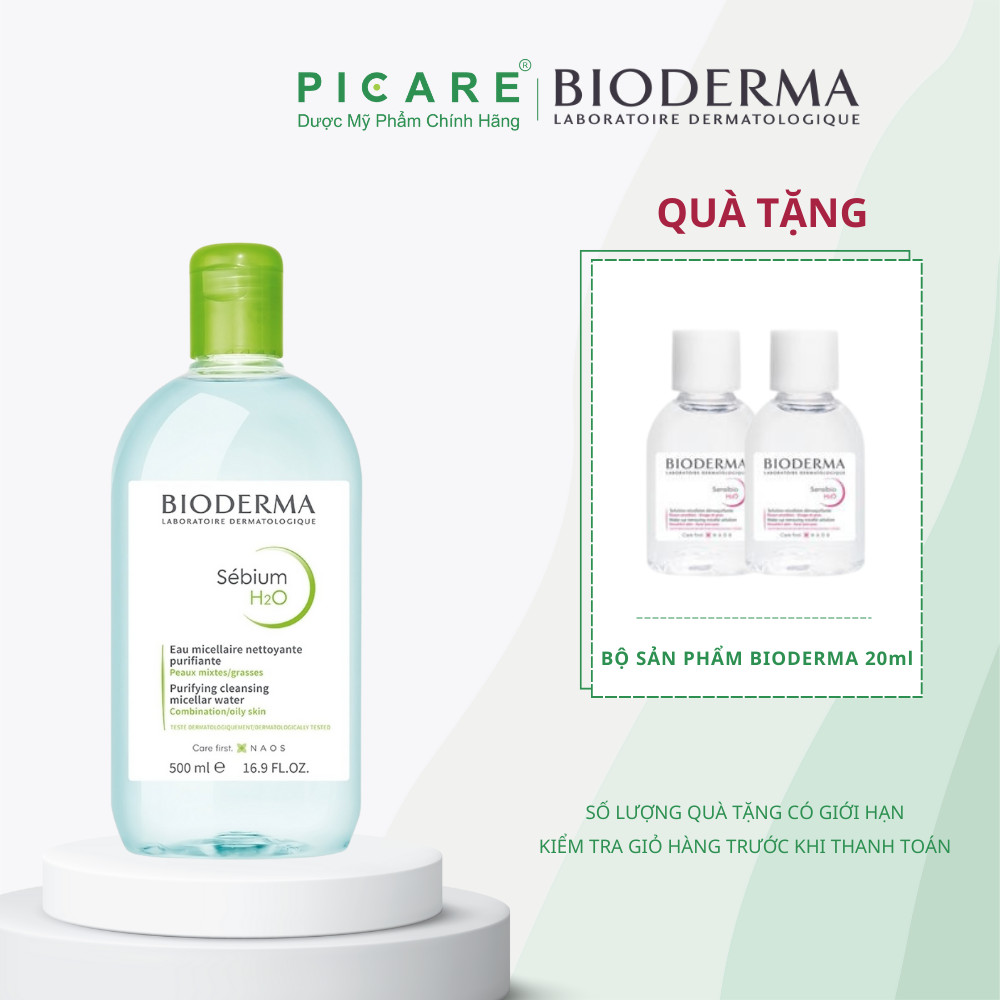 Nước tẩy trang dành cho da dầu, da mụn BIODERMA Sébium H2O 500ml