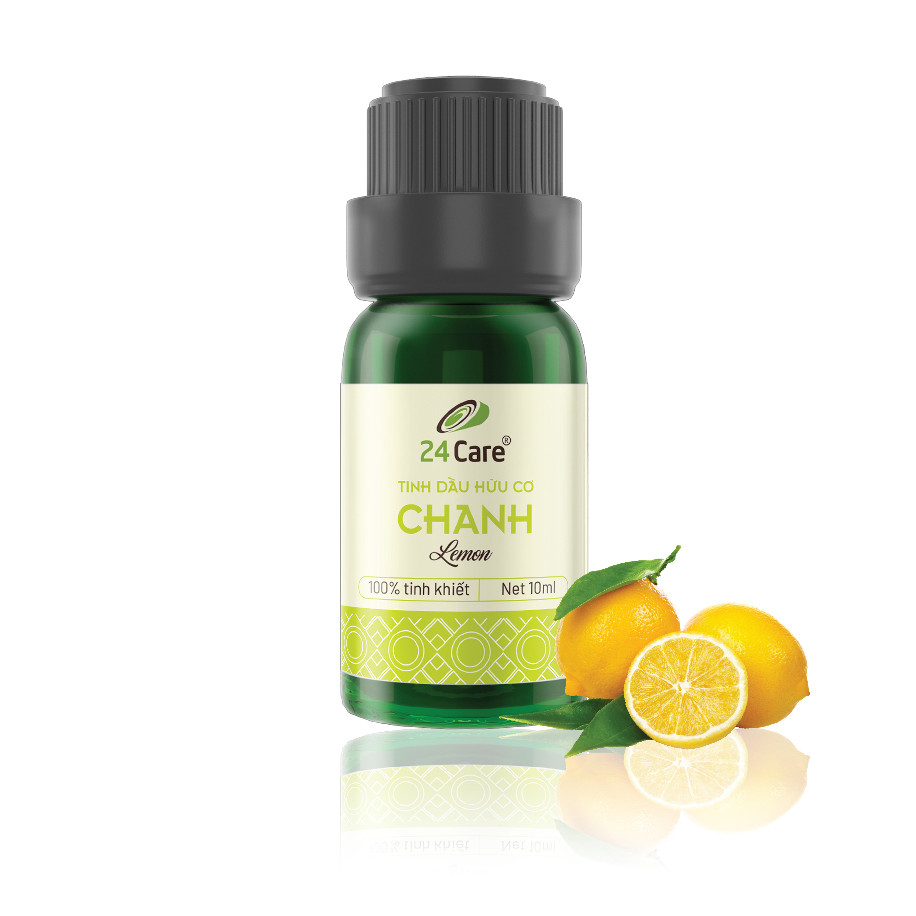 Tinh dầu Chanh nguyên chất 24Care 10ML - Chiết xuất thiên nhiên, kháng khuẩn, thơm mát, dễ chịu.