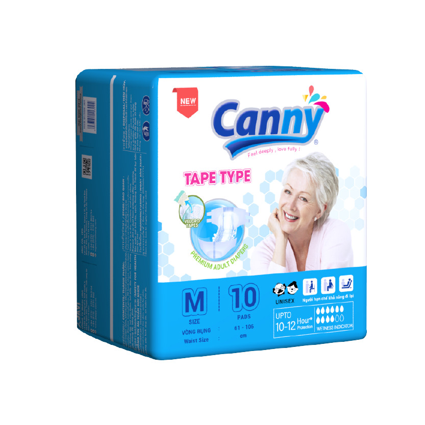 Combo 3 Tã Dán Người Lớn Canny Siêu Thấm M10, M/L (10 miếng)