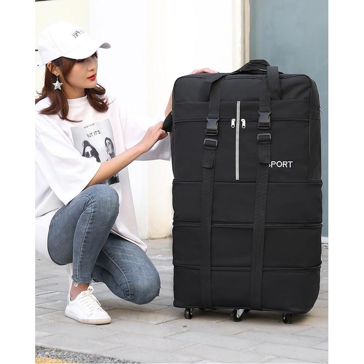 Vali hành lý kéo xếp gọn 4 tầng riêng biệt chống nước tiện lợi 32inch