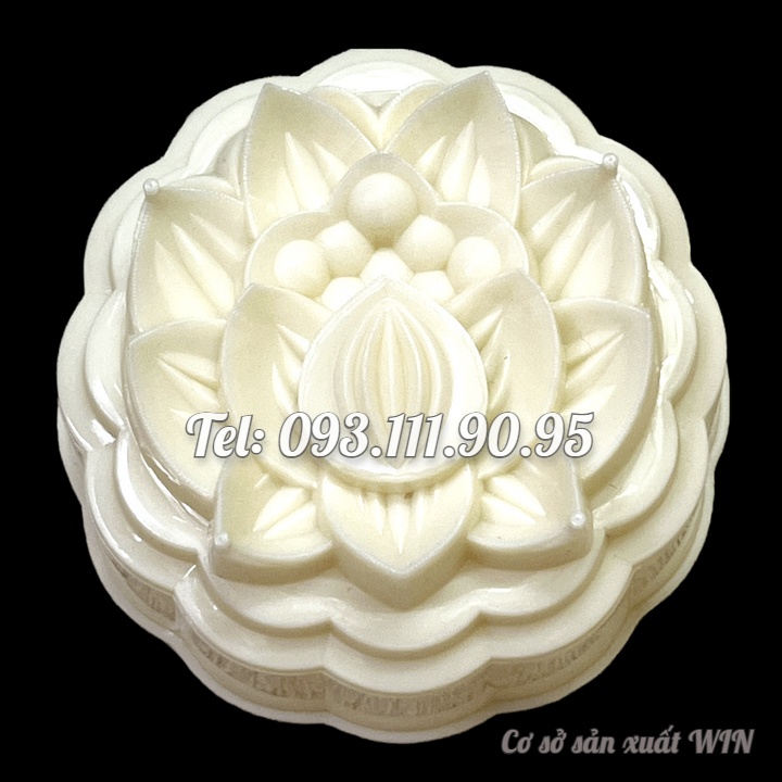 Khuôn rau câu trung thu hoa sen hiện đại - Loại 10 cm – Mã số 1881
