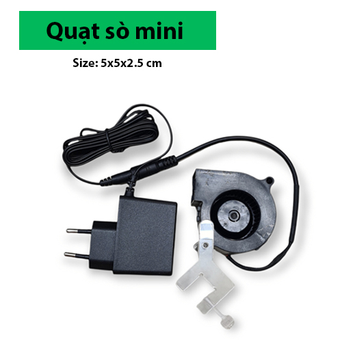 Quạt mini tản nhiệt DIY sò, vuông nhỏ giảm nhiệt độ làm mát hồ cá tép thủy sinh mini