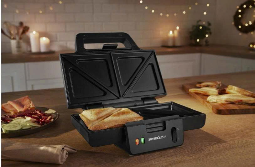 Máy kẹp bánh mỳ Silvercrest Sandwichmaker XXL SSWM A1 900 W Hàng chính hãng