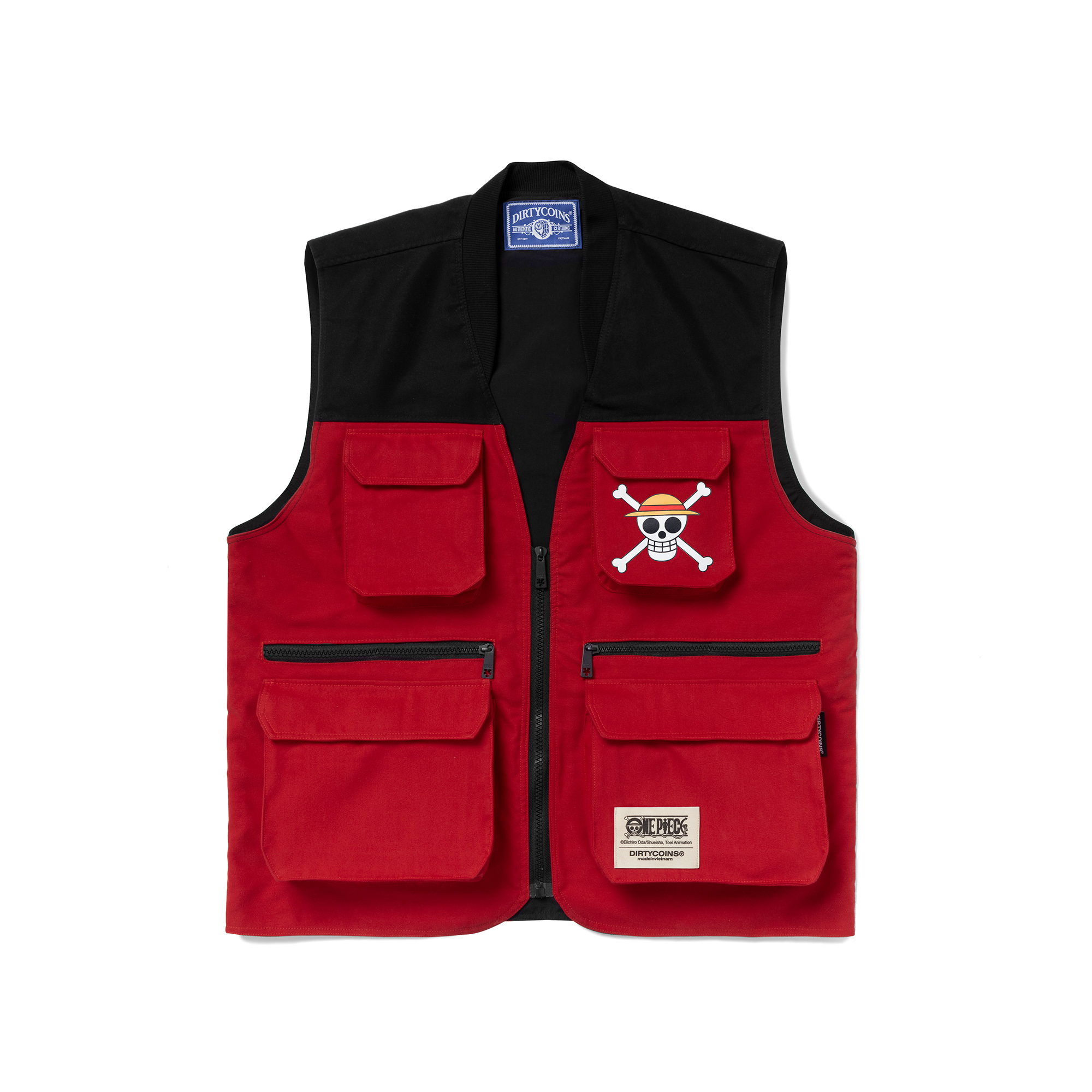 Áo Khoác DirtyCoins x One Piece Logo Utility Vest