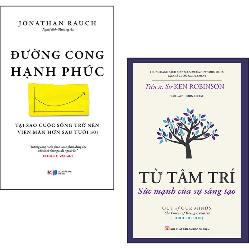 ComBo 2 Cuốn: Đường Cong Hạnh Phúc - Tại Sao Cuộc Sống Trở Nên Viên Mãn Hơn Sau Tuổi 50 + Từ Tâm Trí - Sức Mạnh Của Sự Sáng Tạo