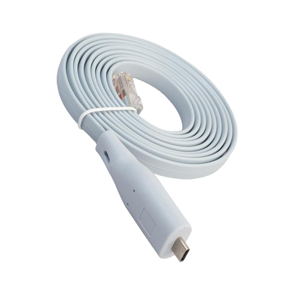 Sky Blue Type C to RJ45 Serial  Console 1.8 Meters Cable for