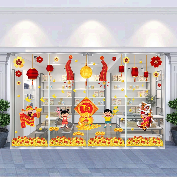 Decal trang trí tết xuân 2020 combo số 5