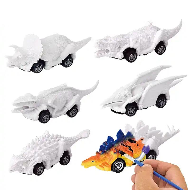 Bộ Tô Màu Khủng Long Sáng Tạo Với 4 Xe Trớn Đi Kèm - Dino Target DN82A