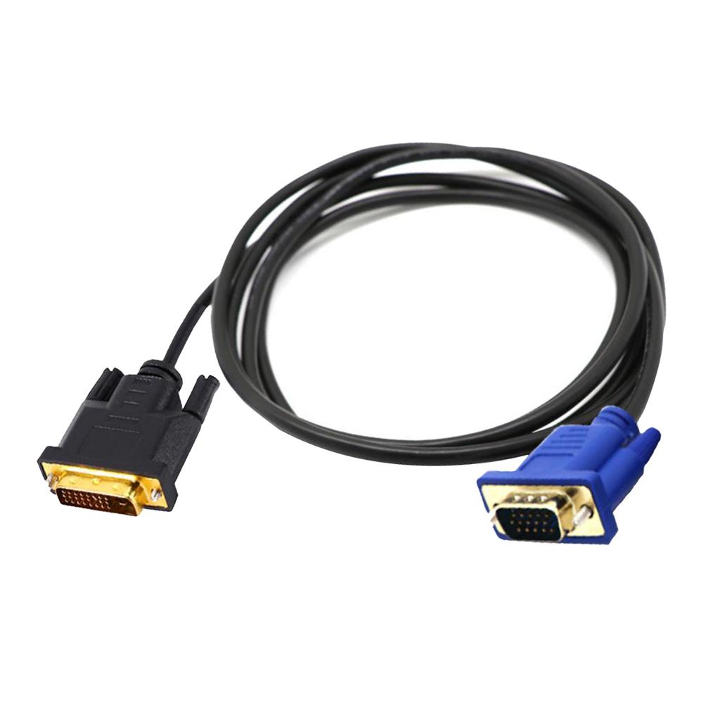 Dual Link DVI-I DVI To VGA D-Sub Video Adapter Cable Converter 3x