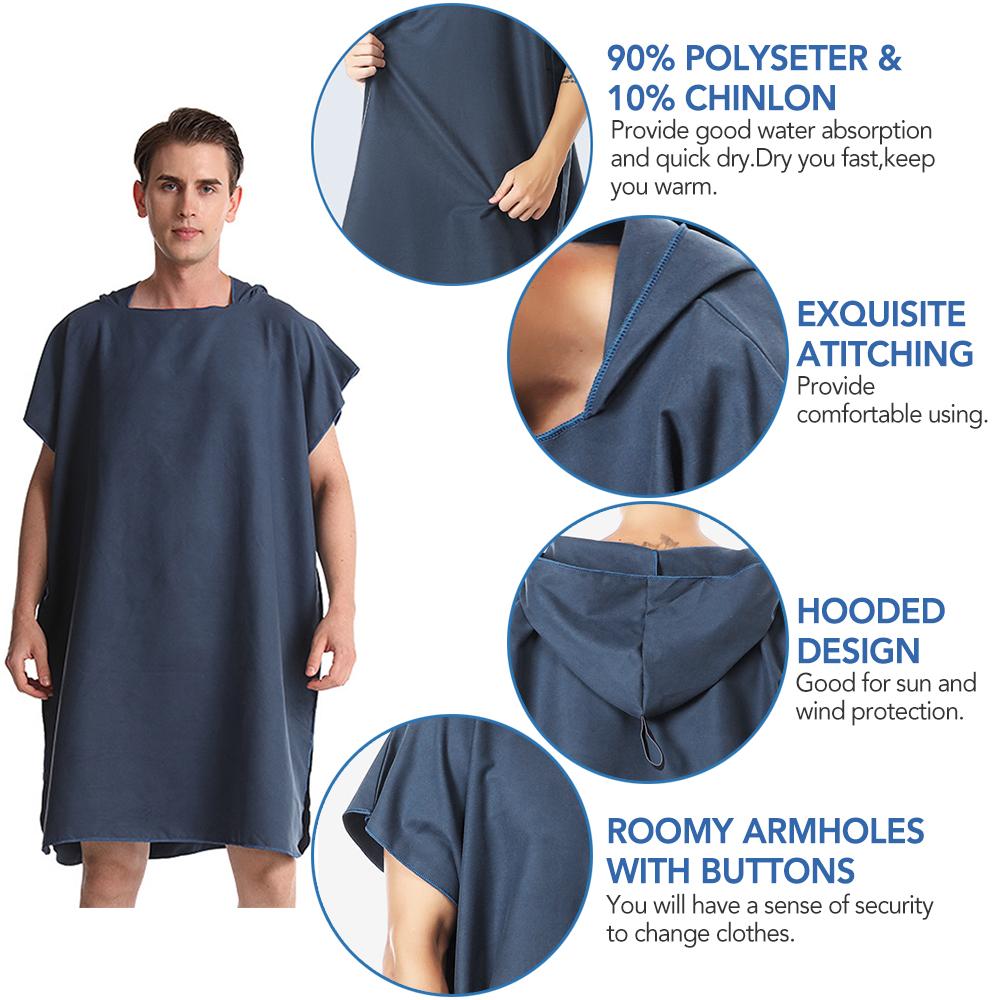 Khăn trùm khô nhanh cho bãi biển để thay đồ, giữ ấm cho cơ thể