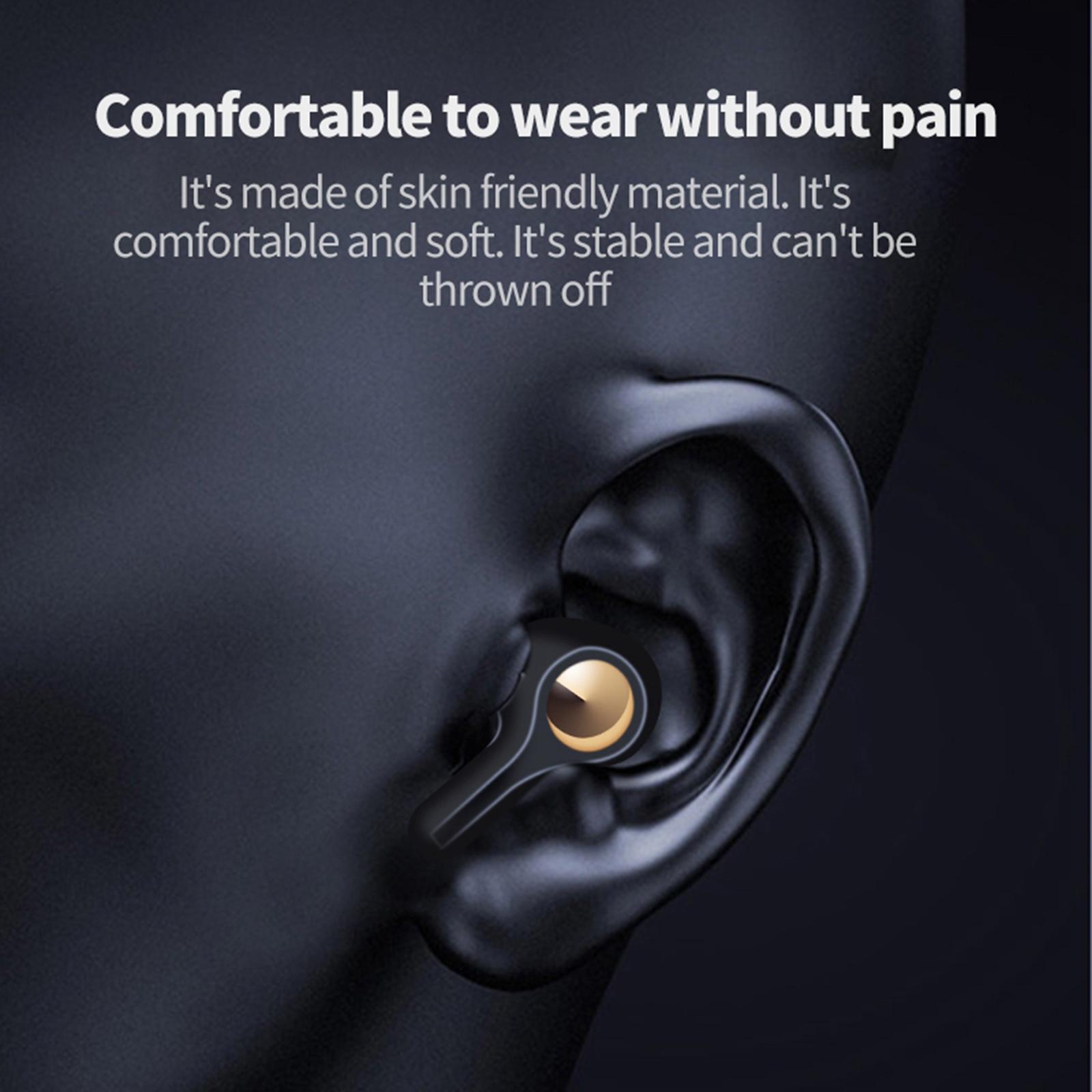 Bluetooth 5.0  Wireless Earbuds LED Screen Display Deep Bass for Workout Black