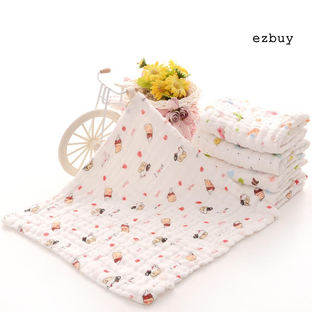 Khăn tắm cotton hình vuông họa tiết hoạt hình cho bé sơ sinh