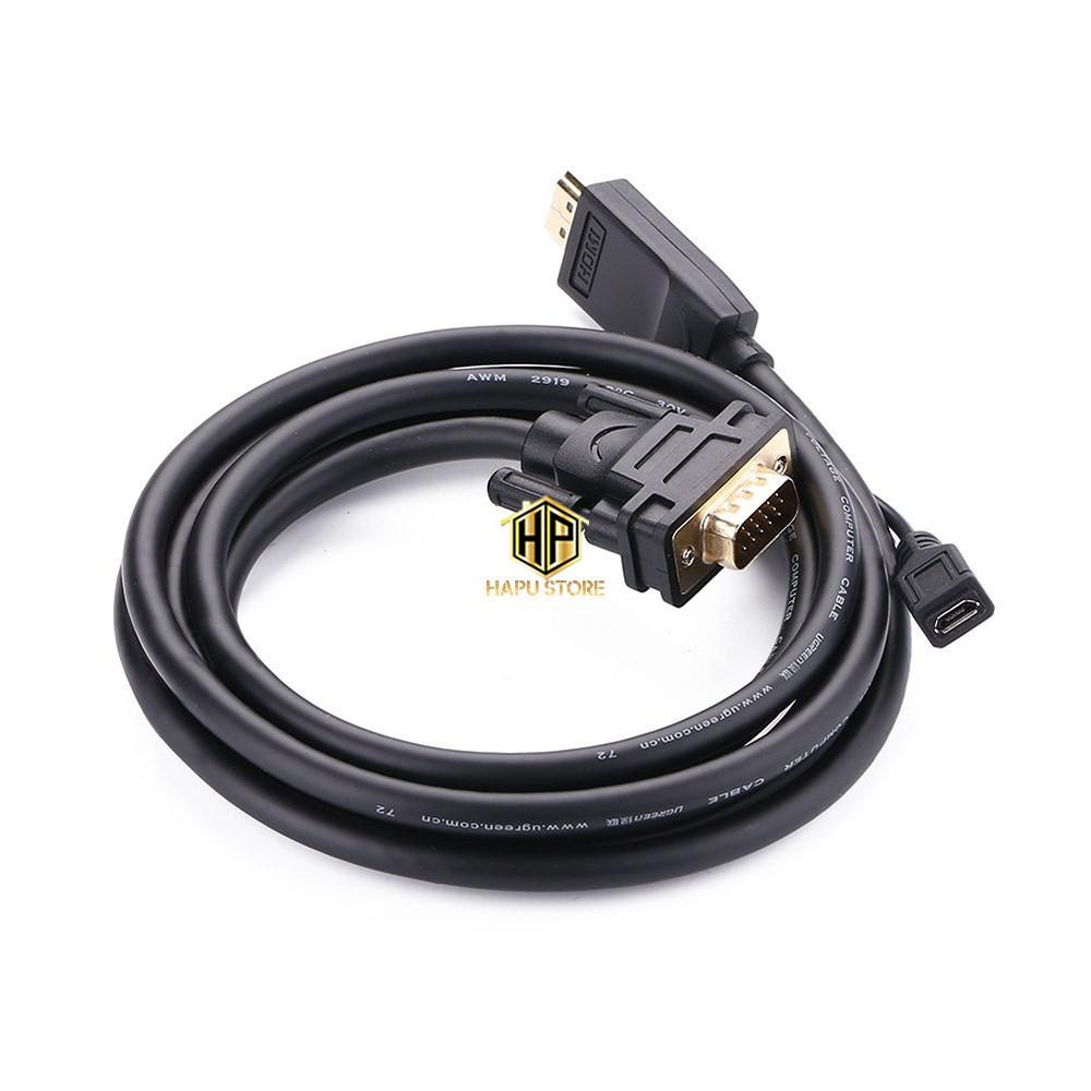 Cáp chuyển HDMI sang VGA Ugreen 30449 dài 1,5m hỗ trợ Full HD cao cấp - Hàng Chính Hãng