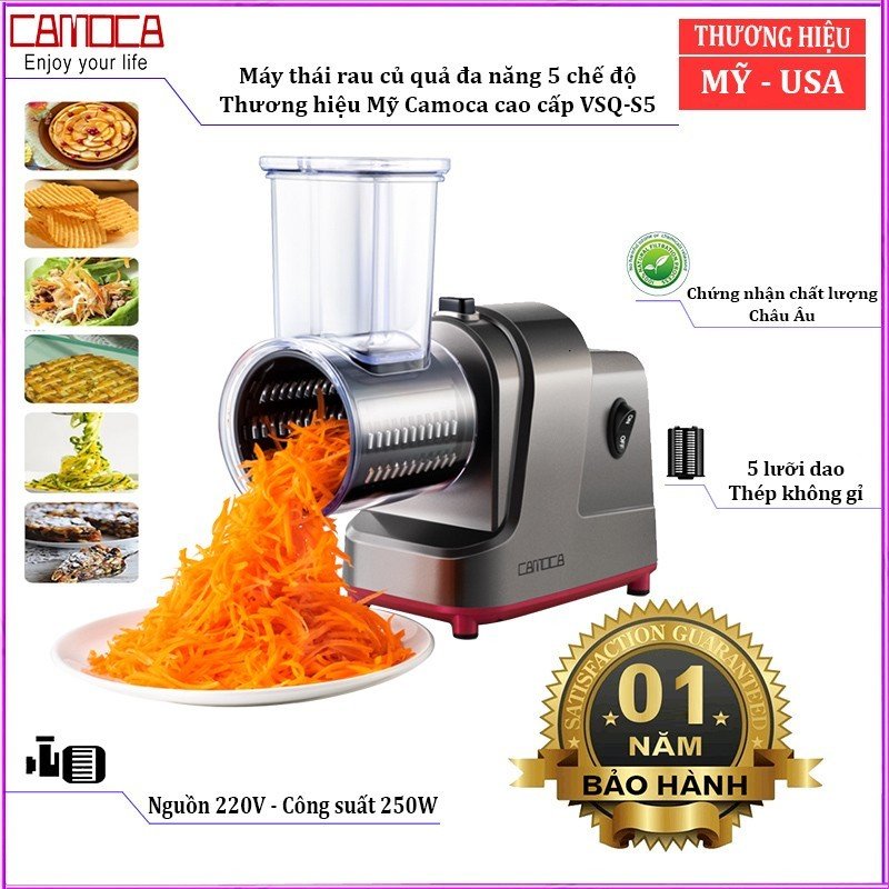 Máy thái rau củ quả đa năng 5 chế độ, cao cấp VSQ-S5