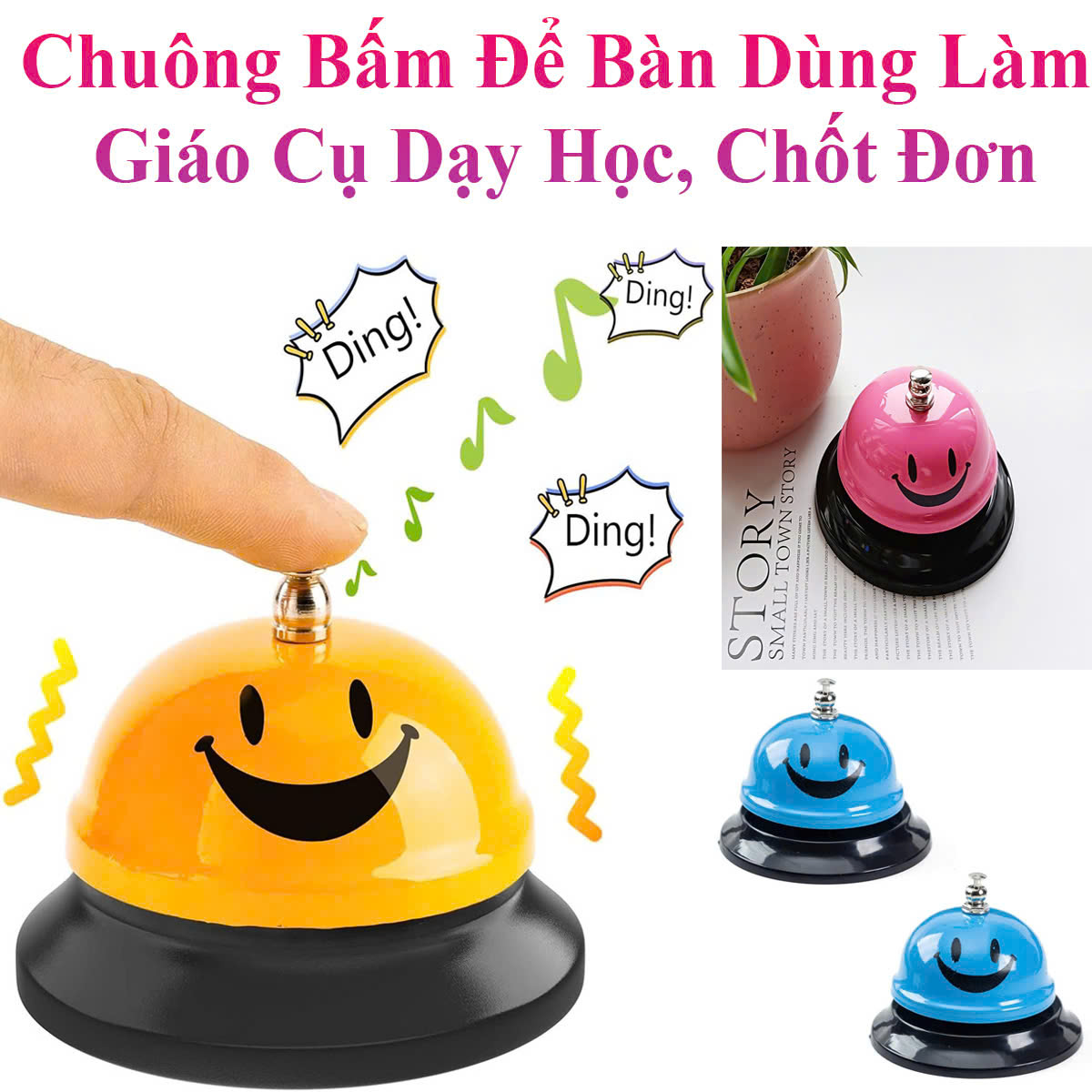 Chuông Bấm Để Bàn Dùng Làm Giáo Cụ Dạy Học, Chốt Đơn