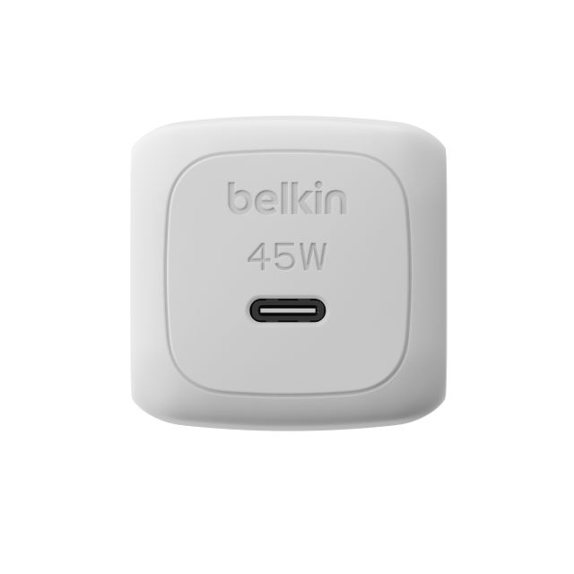 Củ sạc nhanh 45W Belkin USB-C PD PPS Cubic Wall Charger màu trắng - Hàng chính hãng