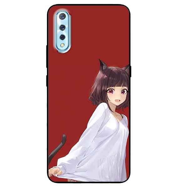 Ốp lưng in cho Vivo S1 Mẫu Cô Gái Mèo Vàng