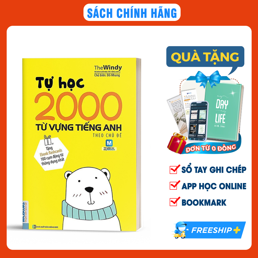 Sách Tự Học 2000 Từ Vựng Tiếng Anh Theo Chủ Đề Phiên Bản Khổ Nhỏ Dành Cho Người Học Căn Bản - Học Kèm App Online