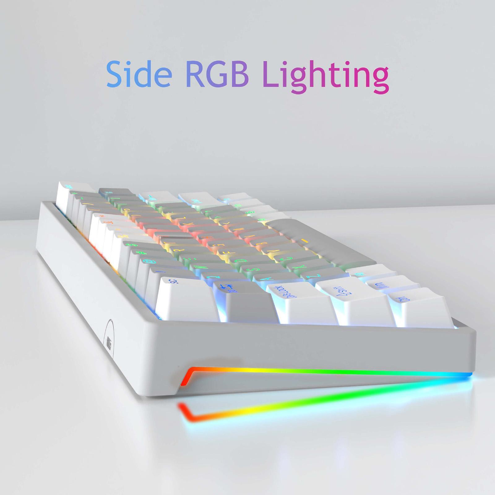 Mechanical Gaming Keyboard Clear Characters Hot Swappable for Desktop Laptop