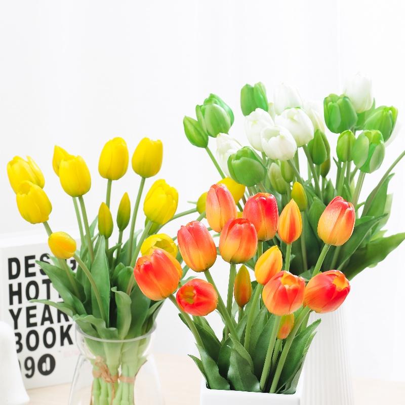 Bó Hoa Tulip Nhân Tạo Trang Trí Tiệc Cưới