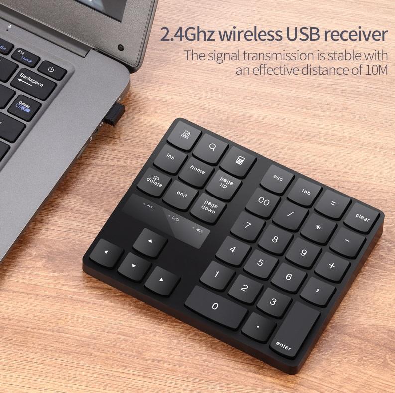 2.4g Wireless Keyboard Charging 35-key Multimedia Black Keypad