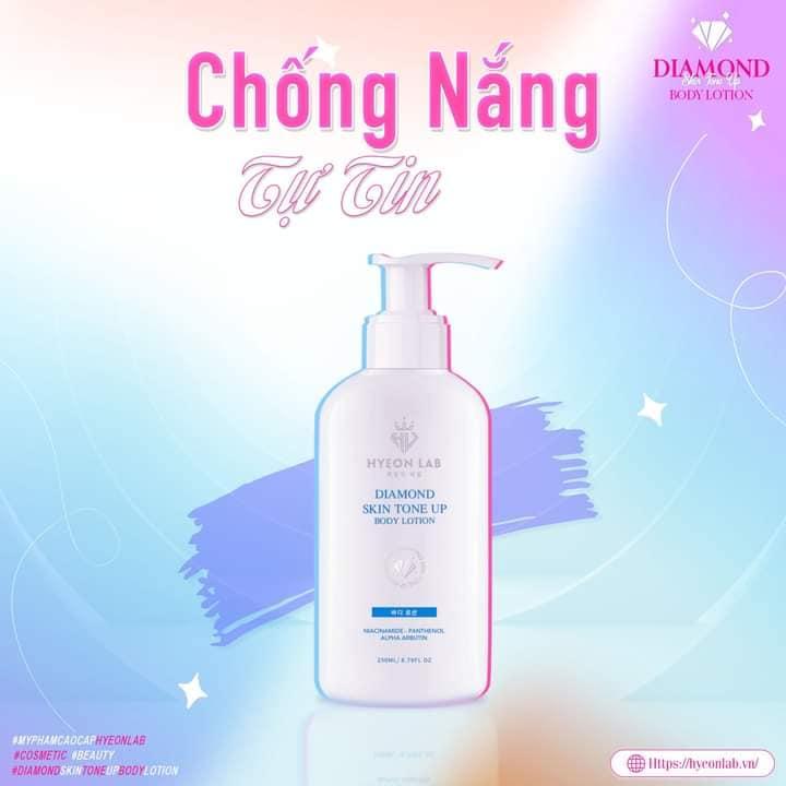 Diamond Skin Tone Up Body Lotion|| Kem Body kim cương Hyeon Lab|| Dưỡng trắng tự nhiên, chống nắng, dưỡng ẩm cho da