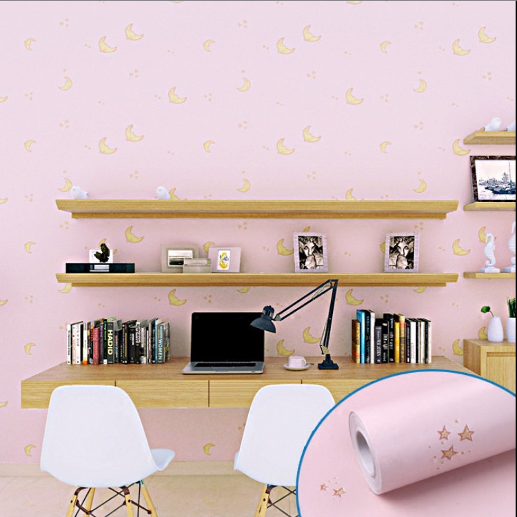 Cuộn 5m Decal Giấy Dán Tường TRĂNG HỒNG