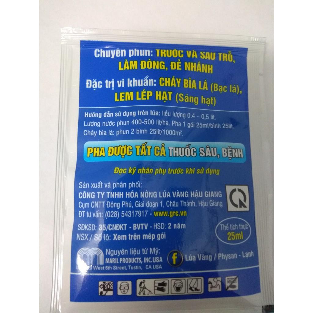Hộp 10 gói PHYSAN 20SL lạnh sát khuẩn 9 giây, mướt lá, mát bông, sáng hạt - gói 25 ml