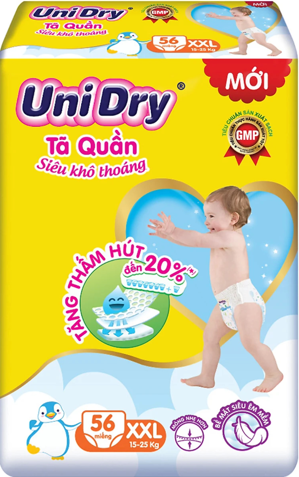 Tã Quần UniDry XXL56 Siêu Khô Thoáng - HSD luôn mới