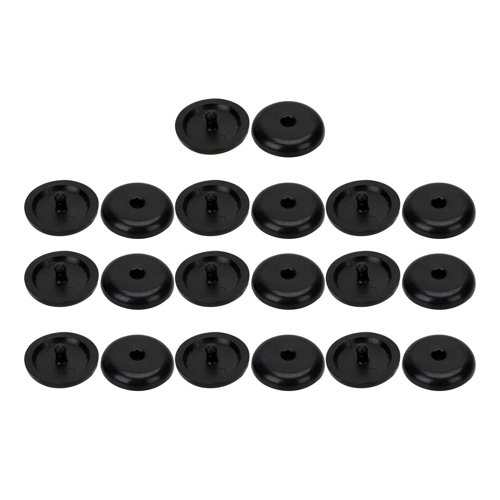 10xSeat Belt Stop Buttons Prevent Seat Belt Buckle from Sliding Down Belt Black
