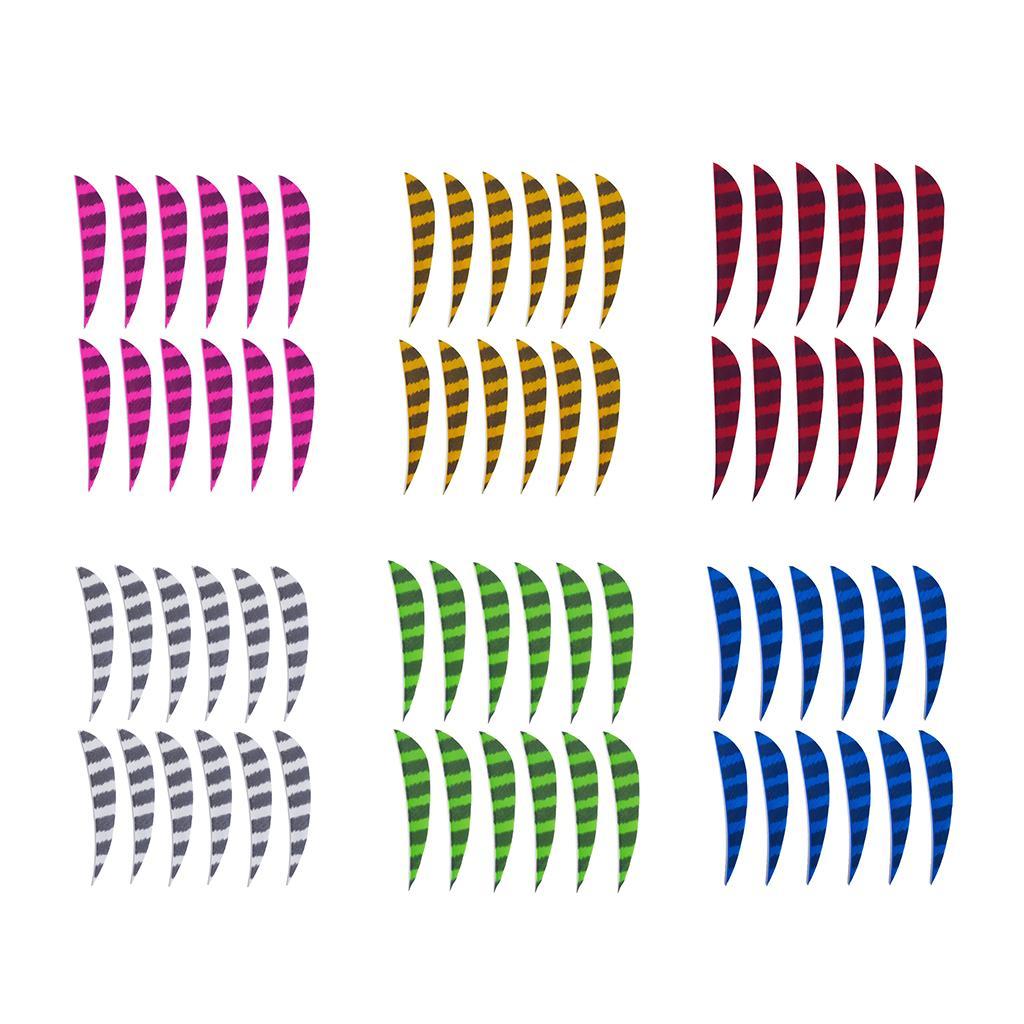 12 Pieces Archery Arrow Vanes, Turkey Feather Vane 3 Inch Fletching for DIY Arrow Shafts, Waterdrop Shape