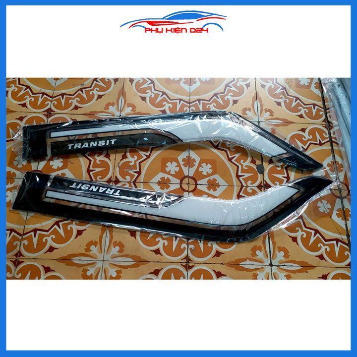 Vè che mưa ô tô Ford Transit 2014-2015-2016-2017-2018-2019-2020-2021 sơn gồ 2 màu nhựa ABS chắn mưa trang trí xe hơi
