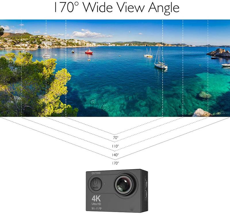 Camera Hành Động 4K Camera Chống Nước 16MP Góc Rộng 170° Ultra HD WiFi Đi Xe Đạp Camera Thể Thao Ngoài Trời Có Điều Khiển Từ Xa