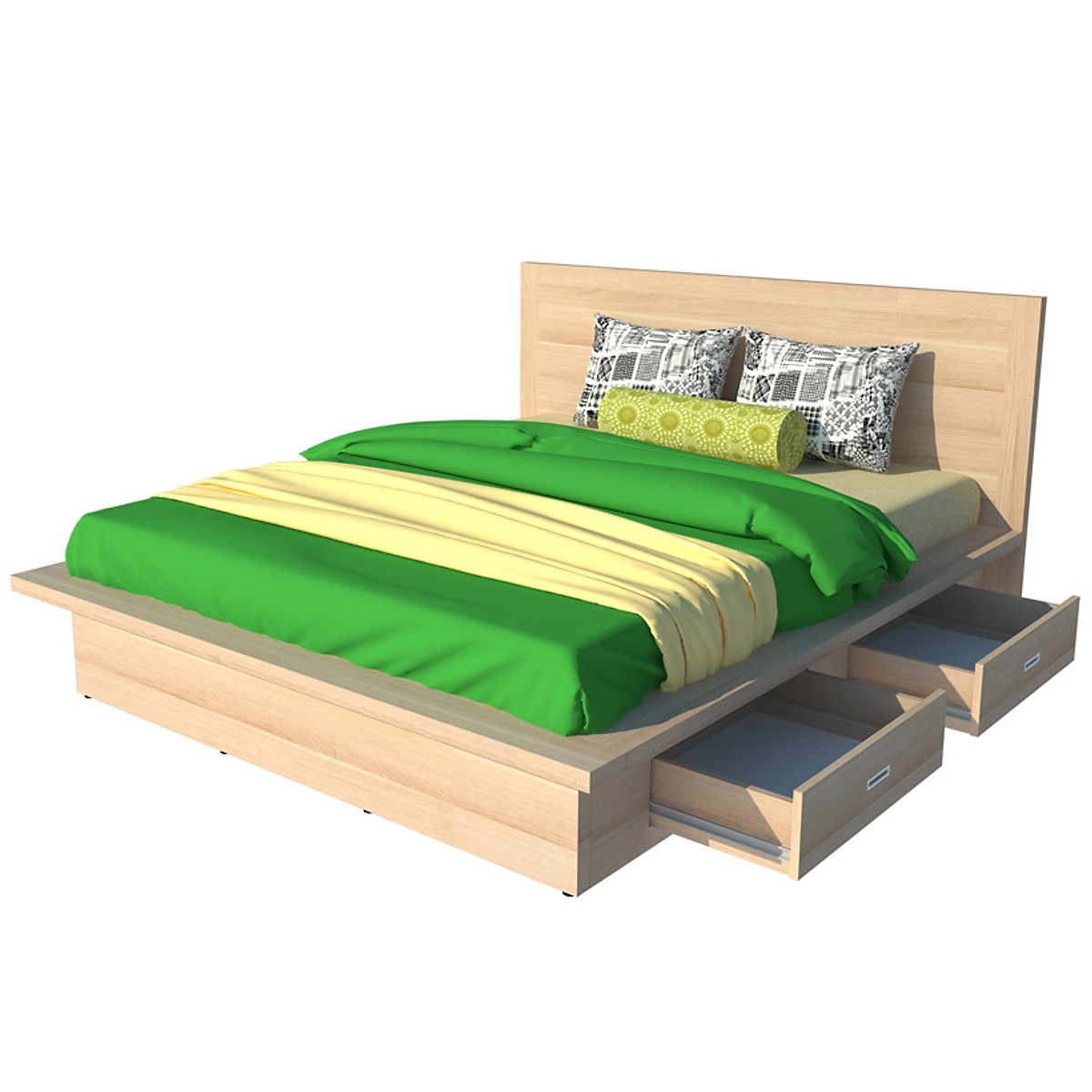 Giường ngủ 2 hộc kéo Tundo 140cm x 200cm