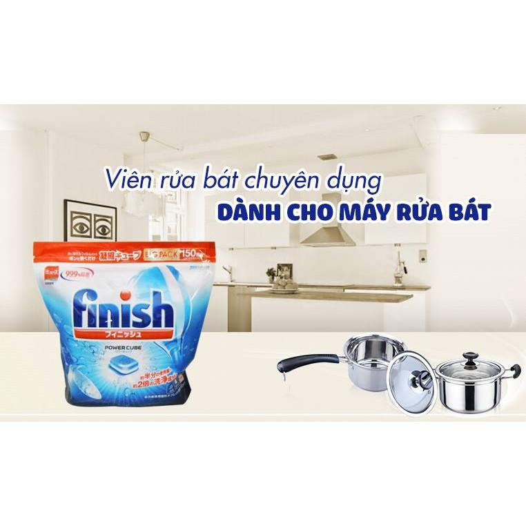 VIÊN RỬA CHÉN BÁT LY FINISH 150V NHẬT DÙNG CHO MÁY RỬA BÁT TẶNG 3 VIÊN