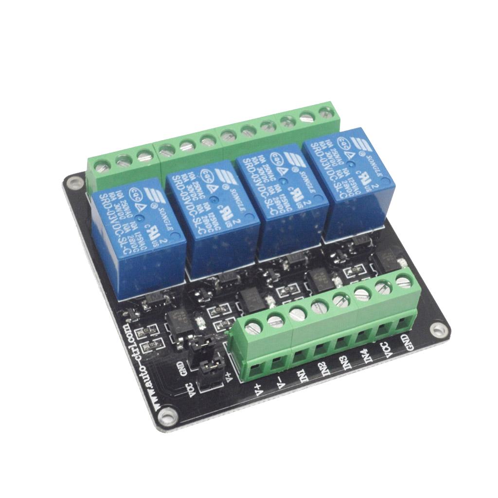 Professional DC3V 4-Channel Relay Module With Optocoupler Isolation