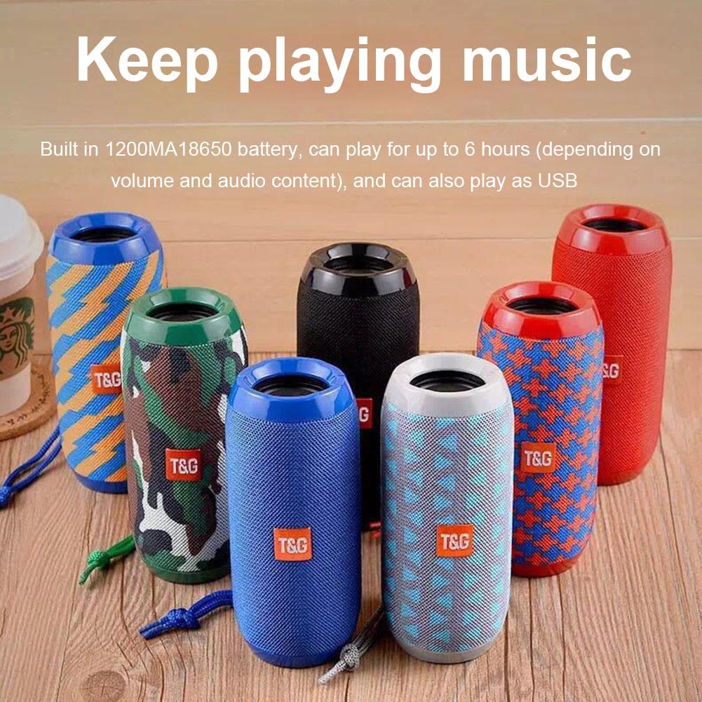 Loa Bass không dây chống nước Đài FM Loa âm thanh không dây tương thích Bluetooth cho điện thoại di động Máy tính hỗ trợ thẻ TF Color: Camouflage