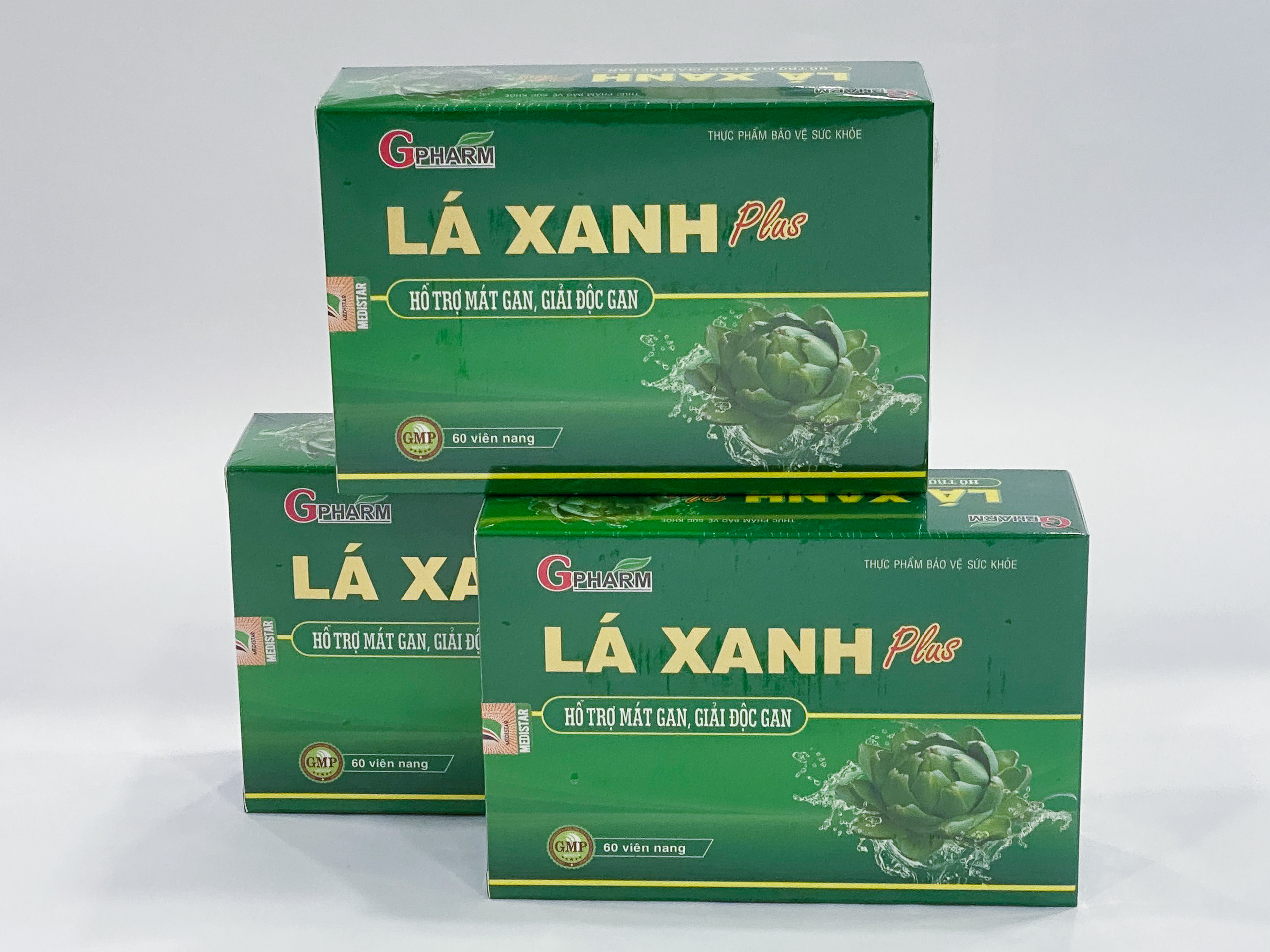 Thực phẩm bảo vệ sức khỏe Viên uống LÁ XANH PLUS hỗ trợ thanh nhiệt, giải độc, mát gan