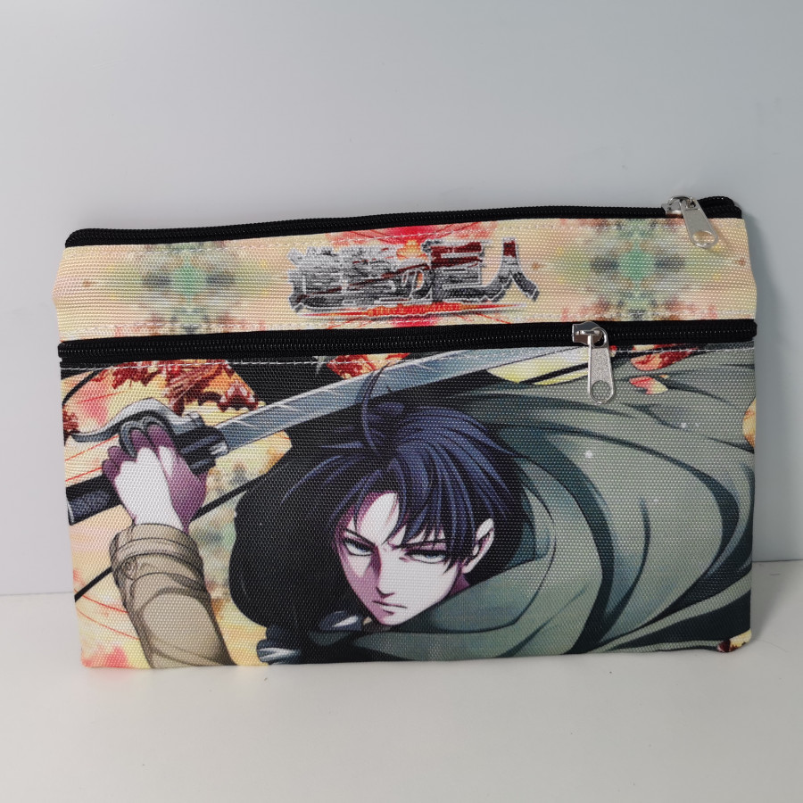 Túi đựng bút hình Attack on Titan Canvas Anime Pencil Bag