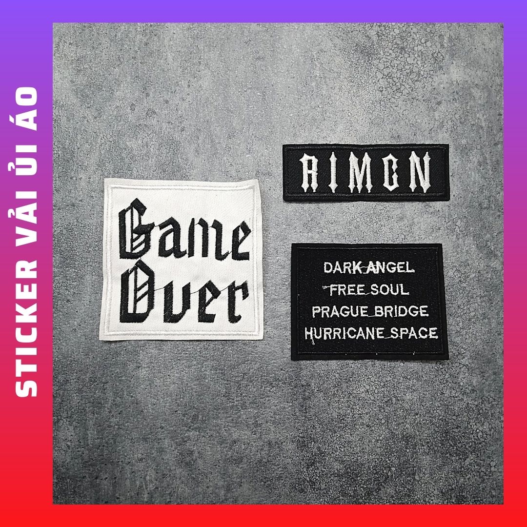 Sticker Patch Ủi Quần Áo,BALO phụ kiện thời trang dùng để trang trí quần áo !