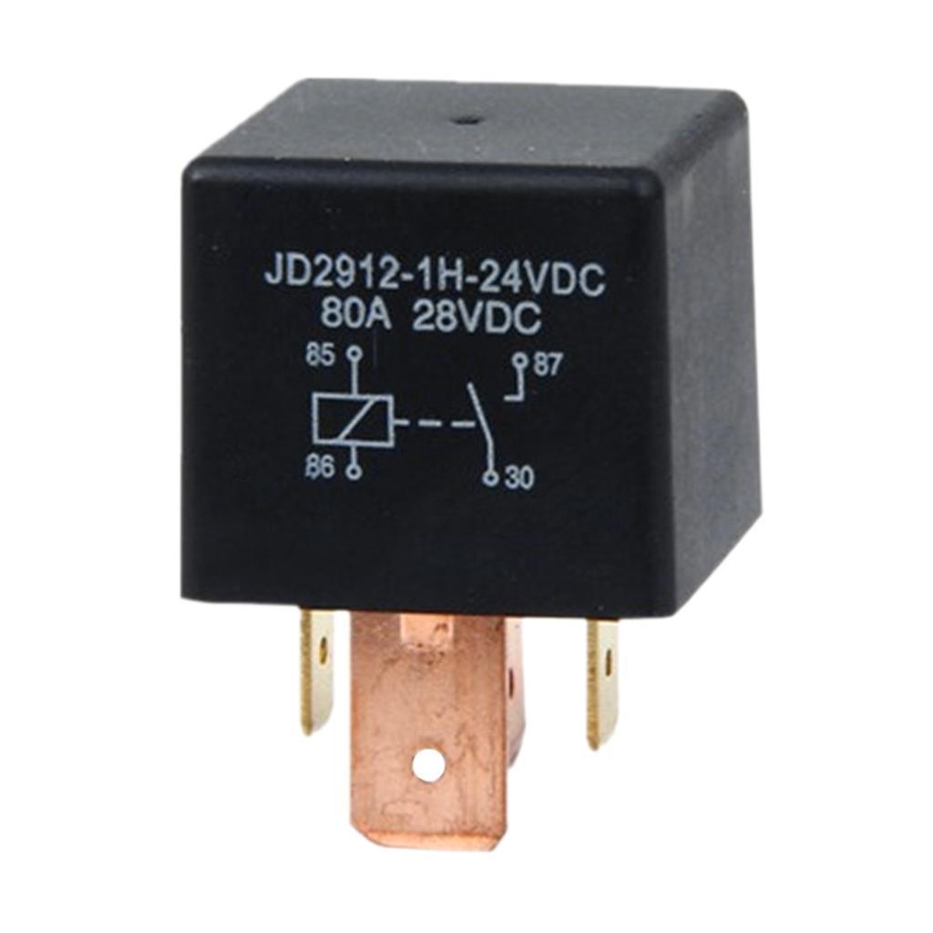 2 Pieces JD2912-1H-24VDC Car DC28V 80A 4Pin Changeover Switch SPDT Relays