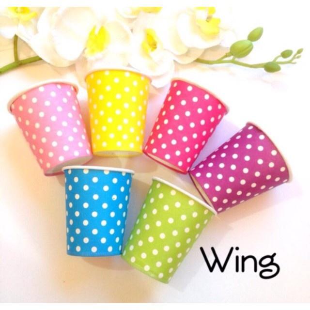 Set 30 cốc giấy chấm bi dung tích 100ml