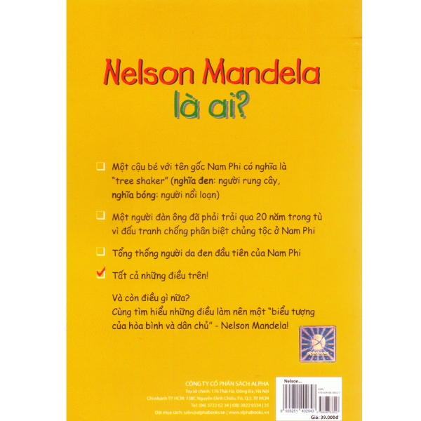 Bộ Sách Chân Dung Những Người Làm Thay Đổi Thế Giới - Nelson Mandela Là Ai