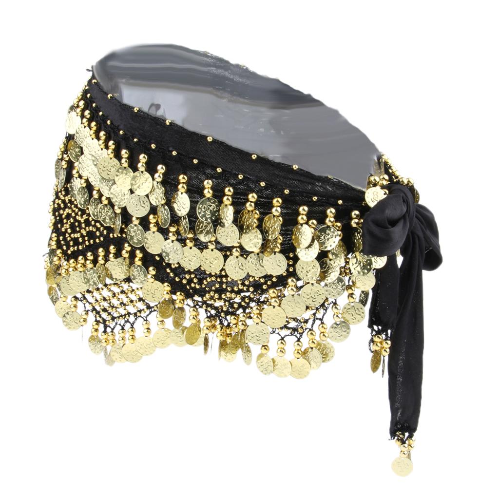 Women's Tassel Belly Dance Hip Scarf Hip Skirt Waist Chain With Gold Coins
