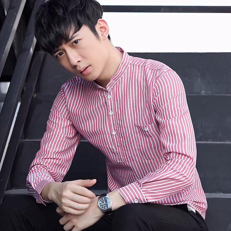 Áo thun dài tay họa tiết sọc ngang thời trang dành cho nam