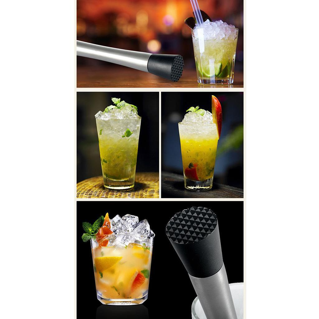 Bartender Bar Tool Set Stylish Cocktail Muddler Mixing Spoon Jigger Home