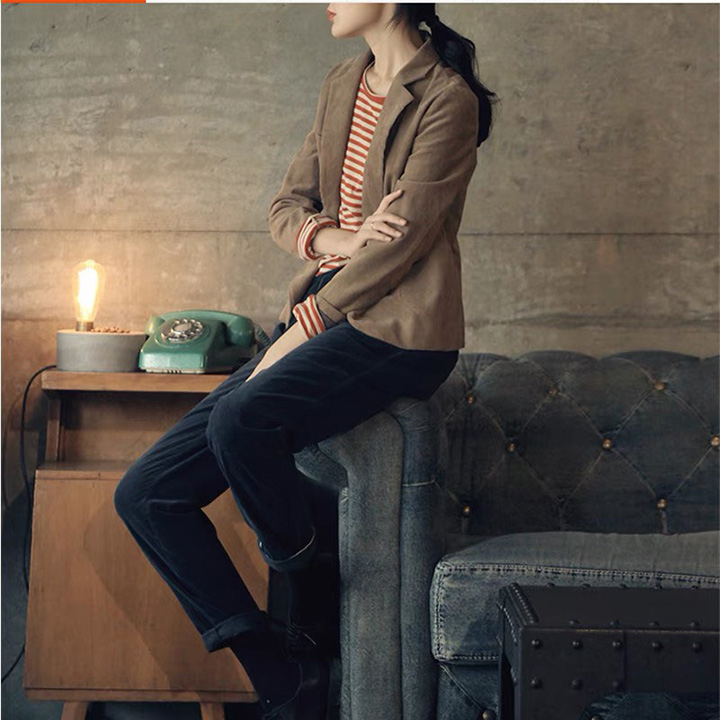 Áo vest blazer nhung tăm 2 lớp dáng lửng trẻ trung ArcticHunter, thời trang thương hiệu chính hãng