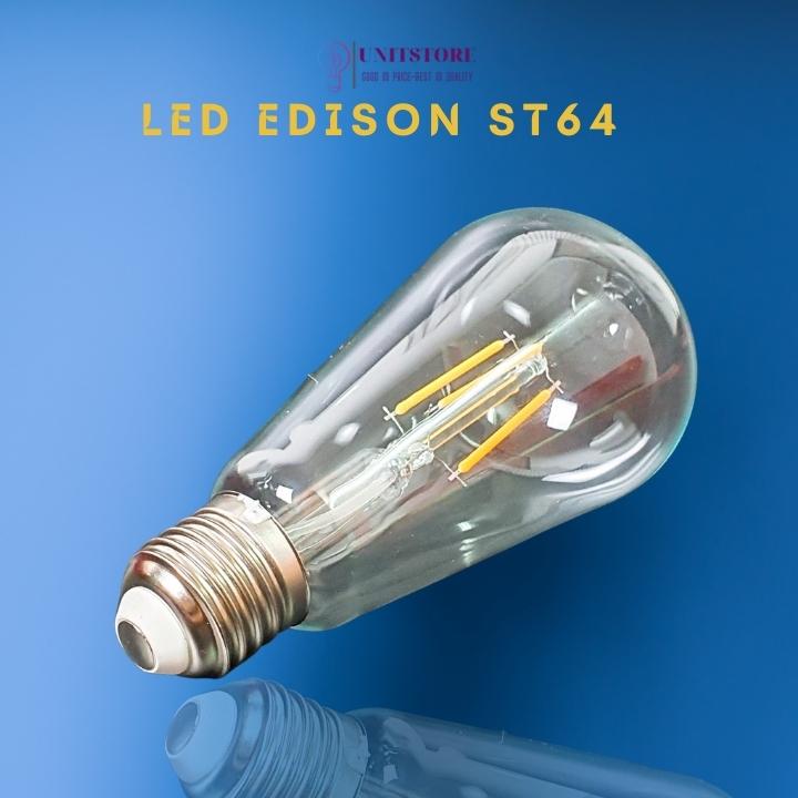 Bóng đèn led ST64 4W đuôi E27 vàng nắng Vintage Dimmer điều chỉnh độ sáng LEDST64